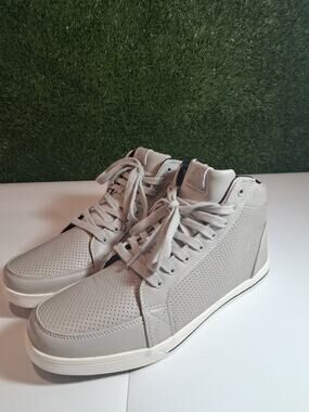 Dream Pairs Men's Size 10.5 Grey Perforated High Top Fashion Sneakers Side Zip